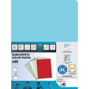 GIO SUBCARPETA COLOR PASTEL 180G A4 AZUL 400040507